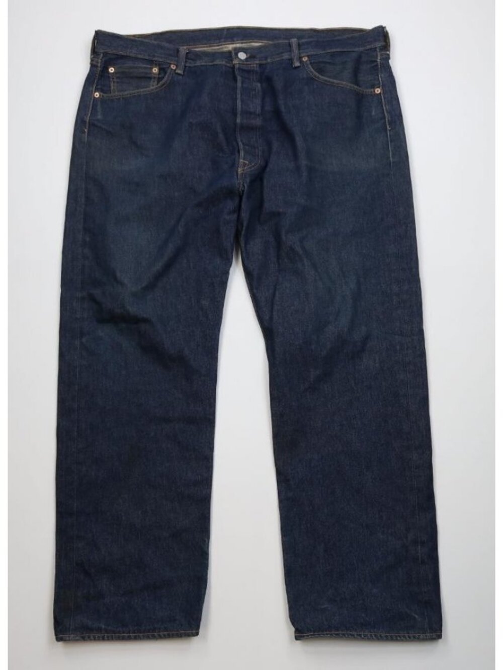 Vintage Y2K Levis 501xx Mens 44x32 Distressed Button Fly Original Fit Jeans Blue
